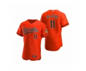 Men's Baltimore Orioles #11 Jose Iglesias Nike Orange Authentic 2020 Alternate Jersey