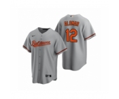 Men's Baltimore Orioles #12 Roberto Alomar Nike Gray Replica Road Jersey