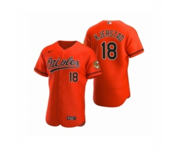 Men's Baltimore Orioles #18 Heston Kjerstad Nike Orange Authentic Alternate Jersey