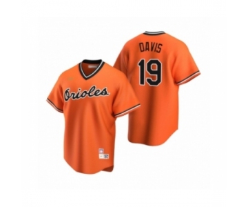 Men's Baltimore Orioles #19 Chris Davis Nike Orange Cooperstown Collection Alternate Jersey