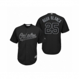 Men's Baltimore Orioles #25 Anthony Santander Agua Blanca Black 2019 Players Weekend Replica Jersey