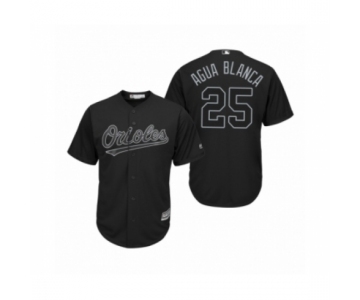 Men's Baltimore Orioles #25 Anthony Santander Agua Blanca Black 2019 Players Weekend Replica Jersey