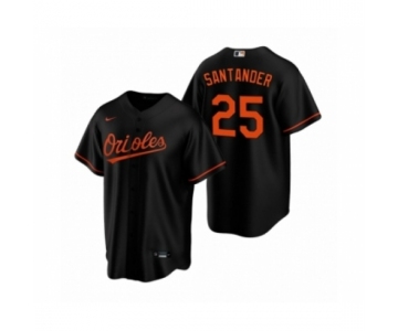 Men's Baltimore Orioles #25 Anthony Santander Nike Black Replica Alternate Jersey