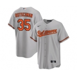 Men's Baltimore Orioles #35 Adley Rutschman Gray Cool Base Stitched Jersey