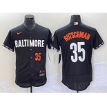 Men's Baltimore Orioles #35 Adley Rutschman Number Black 2023 City Connect Flex Base Stitched Jersey 1