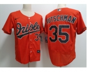 Men's Baltimore Orioles #35 Adley Rutschman Orange Stitched Flex Base Nike Jersey