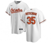 Men's Baltimore Orioles #35 Adley Rutschman White Cool Base Stitched Jersey