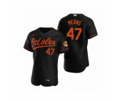 Men's Baltimore Orioles #47 John Means Nike Black Authentic 2020 Alternate Jersey