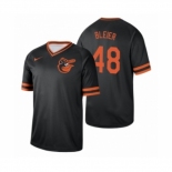 Men's Baltimore Orioles #48 Richard Bleier Black Cooperstown Collection Legend Jersey