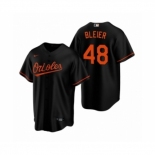 Men's Baltimore Orioles #48 Richard Bleier Nike Black Replica Alternate Jersey