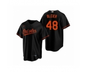 Men's Baltimore Orioles #48 Richard Bleier Nike Black Replica Alternate Jersey