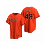 Men's Baltimore Orioles #48 Richard Bleier Nike Orange 2020 Replica Alternate Jersey