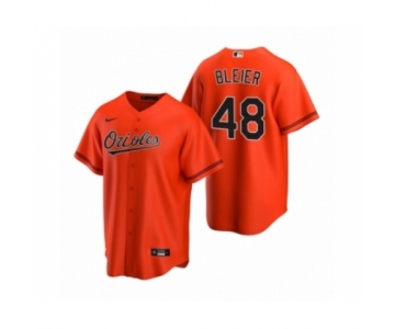 Men's Baltimore Orioles #48 Richard Bleier Nike Orange 2020 Replica Alternate Jersey