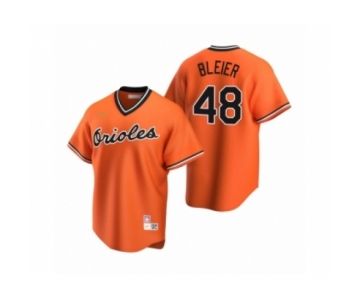 Men's Baltimore Orioles #48 Richard Bleier Nike Orange Cooperstown Collection Alternate Jersey