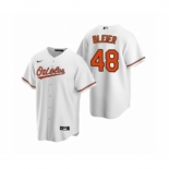 Men's Baltimore Orioles #48 Richard Bleier Nike White 2020 Replica Home Jersey