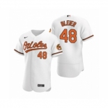 Men's Baltimore Orioles #48 Richard Bleier Nike White Authentic 2020 Home Jersey