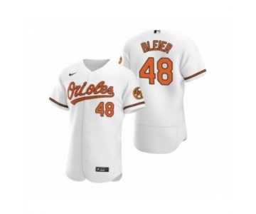 Men's Baltimore Orioles #48 Richard Bleier Nike White Authentic 2020 Home Jersey