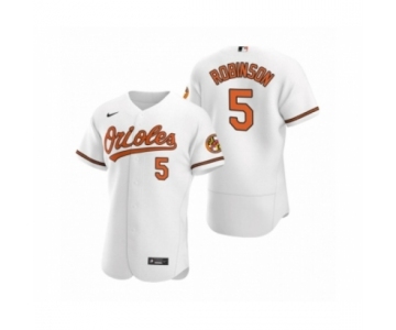 Men's Baltimore Orioles #5 Brooks Robinson Nike White Authentic 2020 Home Jersey