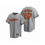 Men's Baltimore Orioles #57 Hanser Alberto Nike Gray Replica Road Jersey