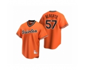 Men's Baltimore Orioles #57 Hanser Alberto Nike Orange Cooperstown Collection Alternate Jersey