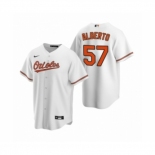 Men's Baltimore Orioles #57 Hanser Alberto Nike White 2020 Replica Home Jersey