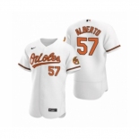 Men's Baltimore Orioles #57 Hanser Alberto Nike White Authentic 2020 Home Jersey