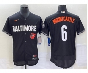 Men's Baltimore Orioles #6 Ryan Mountcastle Black 2023 City Connect Flex Base Stitched Jersey