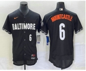 Men's Baltimore Orioles #6 Ryan Mountcastle Number Black 2023 City Connect Flex Base Stitched Jersey