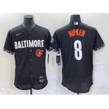 Men's Baltimore Orioles #8 Cal Ripken Jr Black 2023 City Connect Flex Base Stitched Jersey