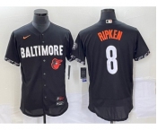 Men's Baltimore Orioles #8 Cal Ripken Jr Black 2023 City Connect Flex Base Stitched Jersey