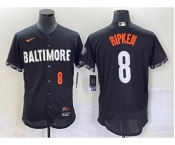 Men's Baltimore Orioles #8 Cal Ripken Jr Number Black 2023 City Connect Flex Base Stitched Jersey 1