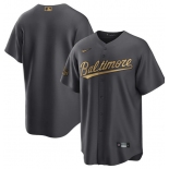 Men's Baltimore Orioles Blank Charcoal 2022 All-Star Cool Base Stitched Baseball Jersey