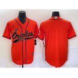 Men's Baltimore Orioles Orange Cool Base Stitched Baseball Jersey