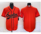 Men's Baltimore Orioles Orange Cool Base Stitched Baseball Jersey