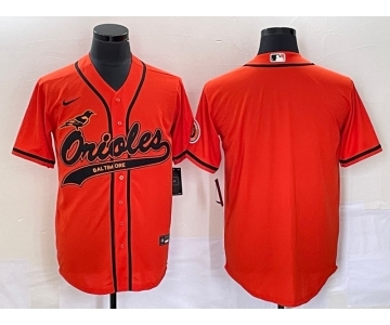 Men's Baltimore Orioles Orange Cool Base Stitched Baseball Jersey