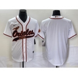 Men's Baltimore Orioles White Cool Base Stitched Baseball Jersey