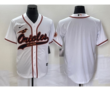 Men's Baltimore Orioles White Cool Base Stitched Baseball Jersey