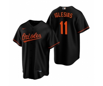 Men's Nike Baltimore Orioles #11 Jose Iglesias Black Alternate Stitched Baseball Jersey