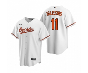 Men's Nike Baltimore Orioles #11 Jose Iglesias White Home Stitched Baseball Jersey