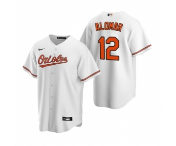 Men's Nike Baltimore Orioles #12 Roberto Alomar White Home Stitched Baseball Jersey