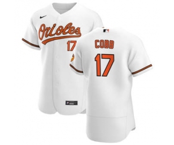 Men's Nike Baltimore Orioles #17 Alex Cobb White Home 2020 Authentic Player Baseball Jersey