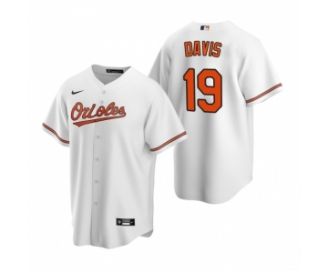 Men's Nike Baltimore Orioles #19 Chris Davis White Home Stitched Baseball Jersey