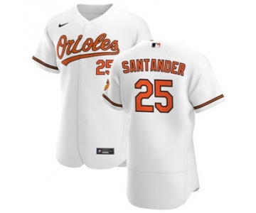 Men's Nike Baltimore Orioles #25 Anthony Santander White Home 2020 Authentic Player Baseball Jersey