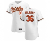 Men's Nike Baltimore Orioles #36 Bryan Holaday White Home 2020 Authentic Player Baseball Jersey