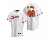 Men's Nike Baltimore Orioles #48 Richard Bleier White Home Stitched Baseball Jersey