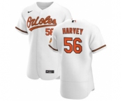 Men's Nike Baltimore Orioles #56 Hunter Harvey White Home 2020 Authentic Player Baseball Jersey