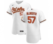 Men's Nike Baltimore Orioles #57 Hanser Alberto White Home 2020 Authentic Player Baseball Jersey