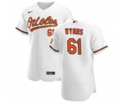 Men's Nike Baltimore Orioles #61 Austin Wynns White Home 2020 Authentic Player Baseball Jersey