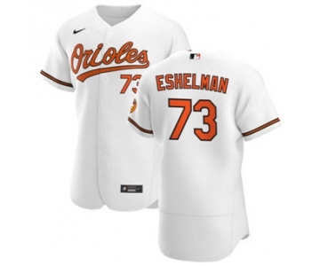 Men's Nike Baltimore Orioles #73 Thomas Eshelman White Home 2020 Authentic Player Baseball Jersey