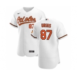 Men's Nike Baltimore Orioles #87 Ramon Urias White Home 2020 Authentic Player Baseball Jersey